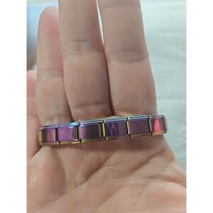Italian Charm Bracelet Metalic Purple 9mm